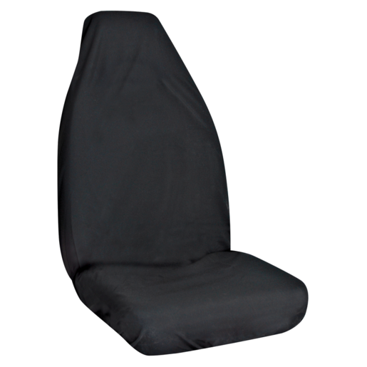 2PCS Black Polyester Pongee Throw Over Slip On Car Seat Covers – Sports Style